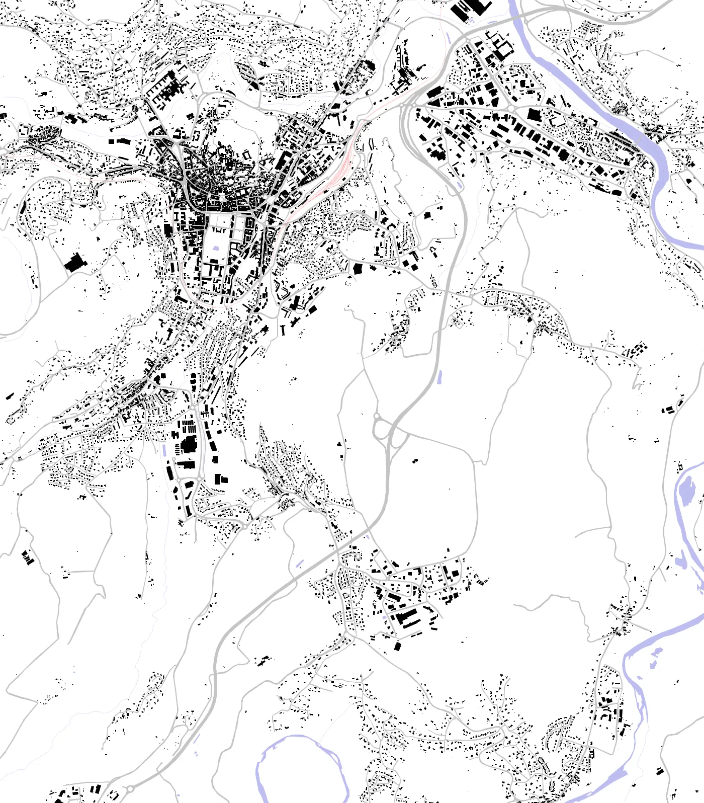 Le Puy-en-Velay figure ground plan