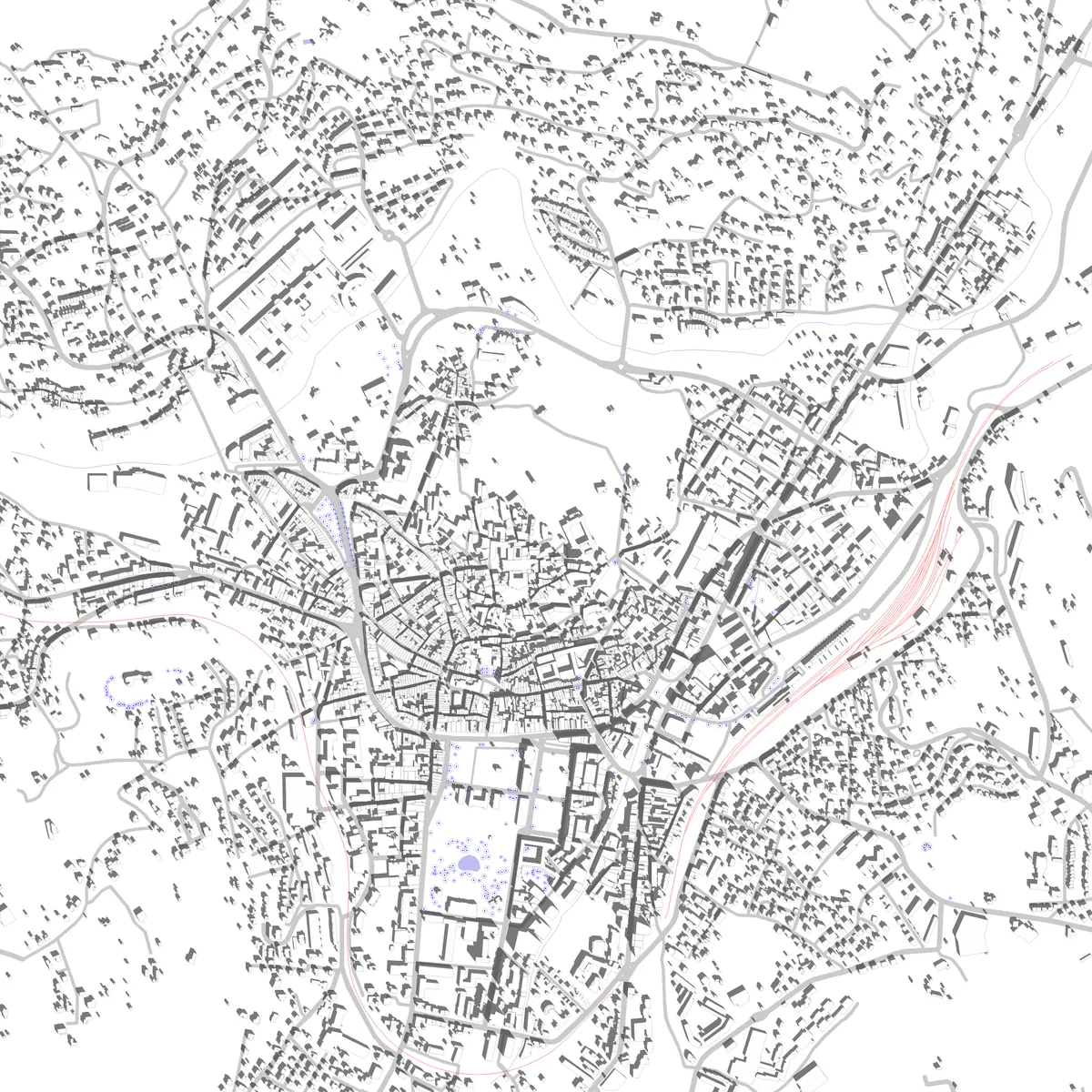 Le Puy-en-Velay site plan (2.5 km)