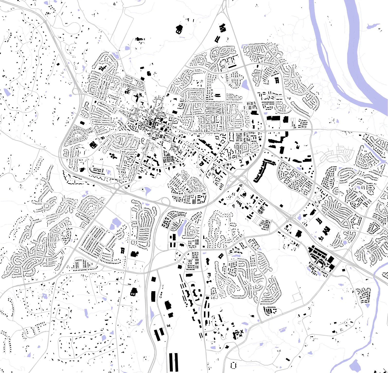 Leesburg figure ground plan