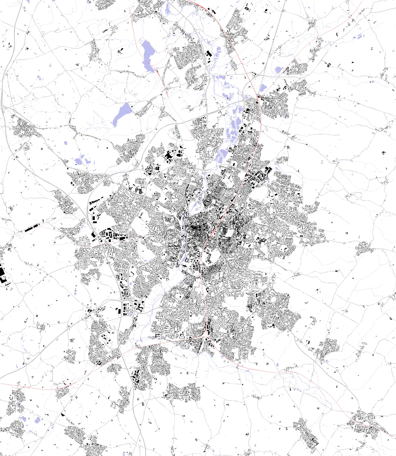 Leicester figure ground plan