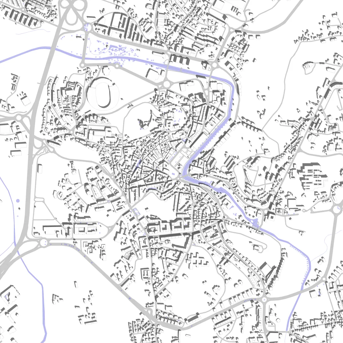 Leiria planta de localização (2,5 km)