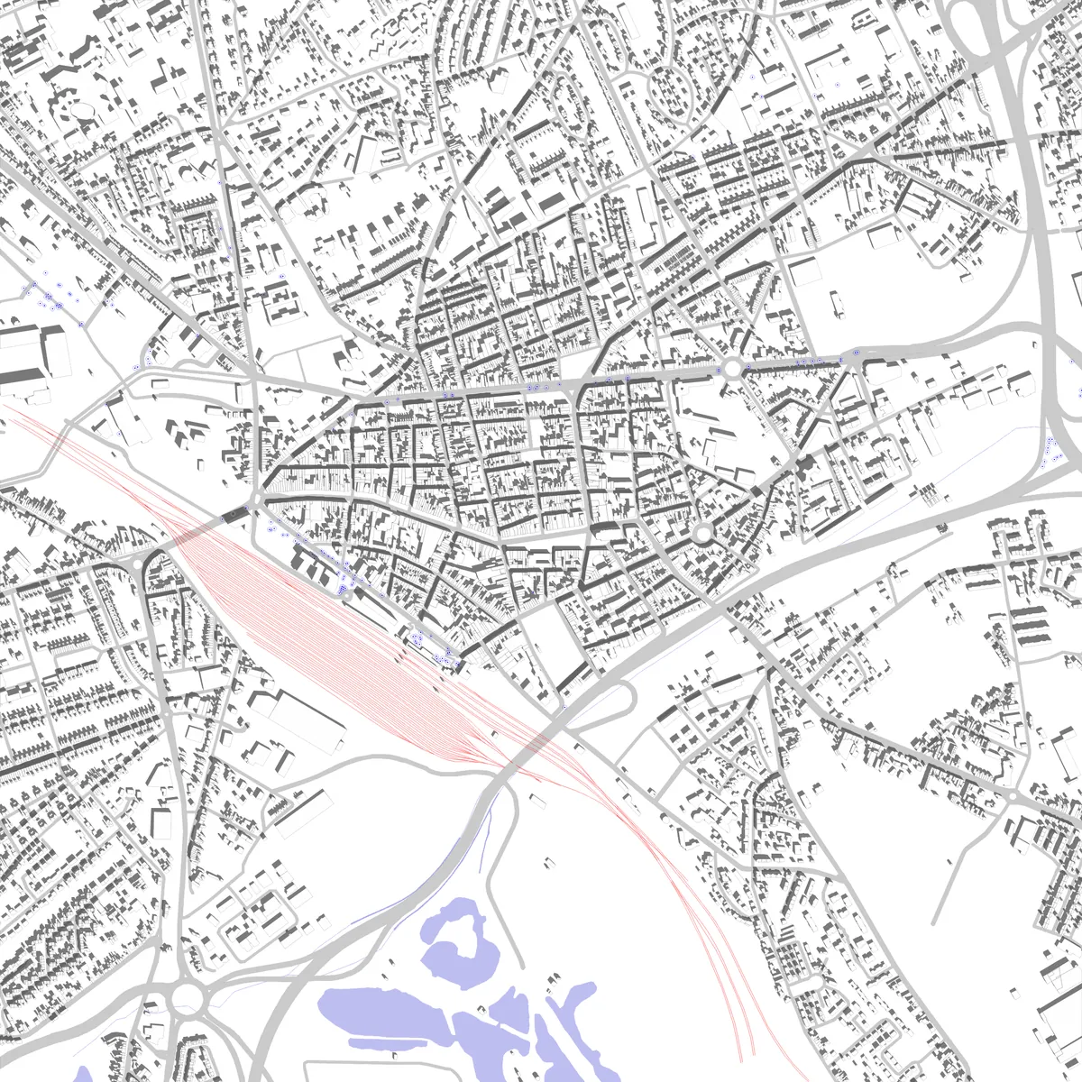 Lens plan de situation (2,5 km)