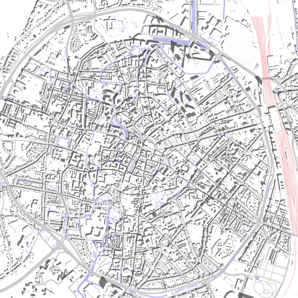 Leuven Lageplan (2,5 km)