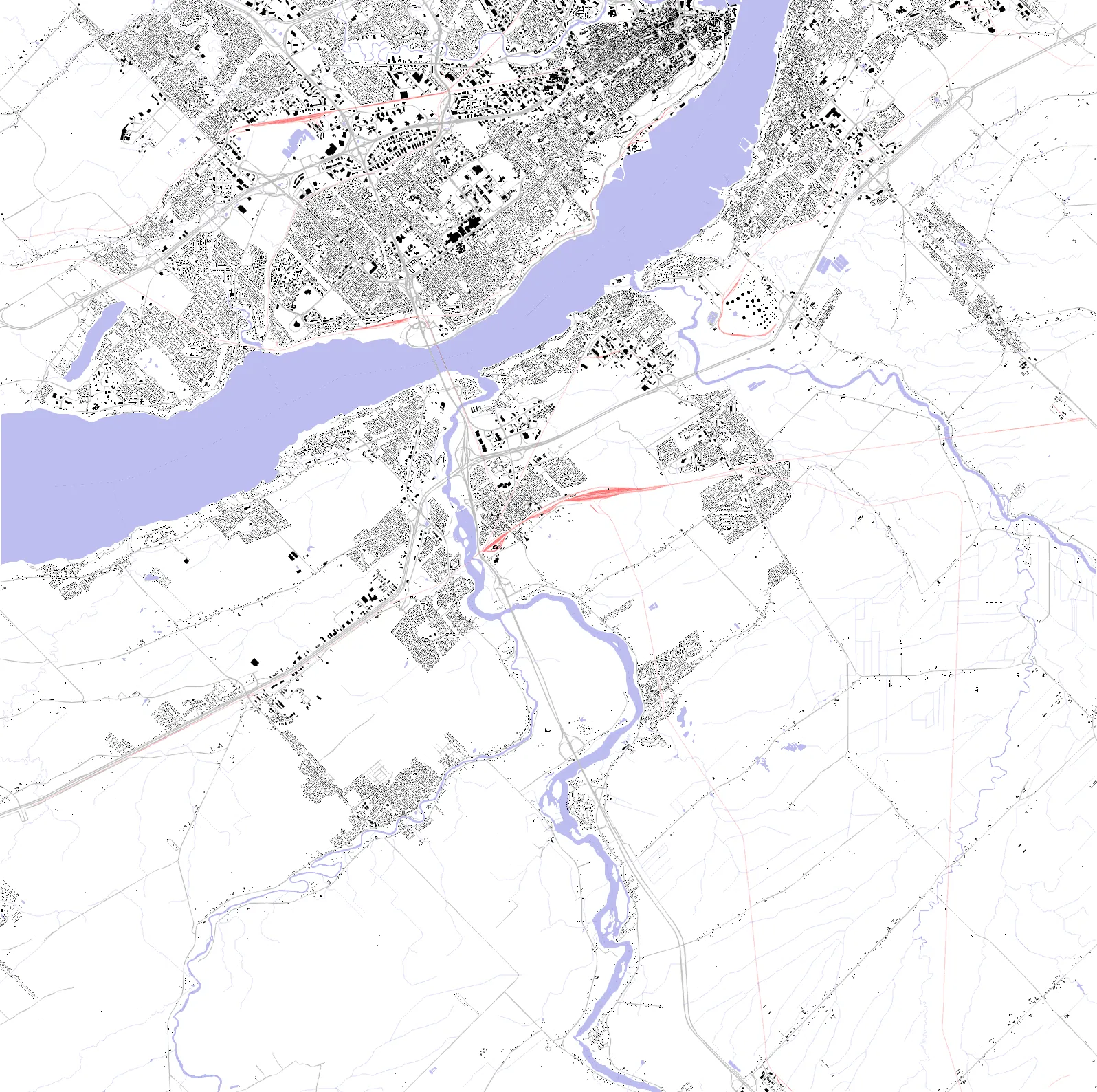 Lévis figure ground plan