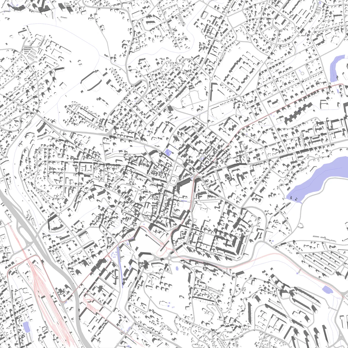 Liberec situační plán (2,5 km)