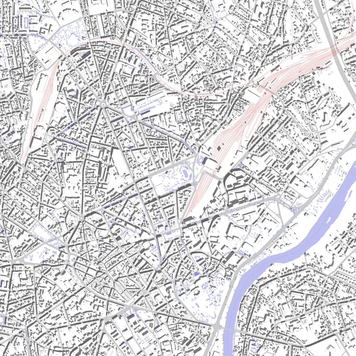 Limoges Lageplan (2,5 km)