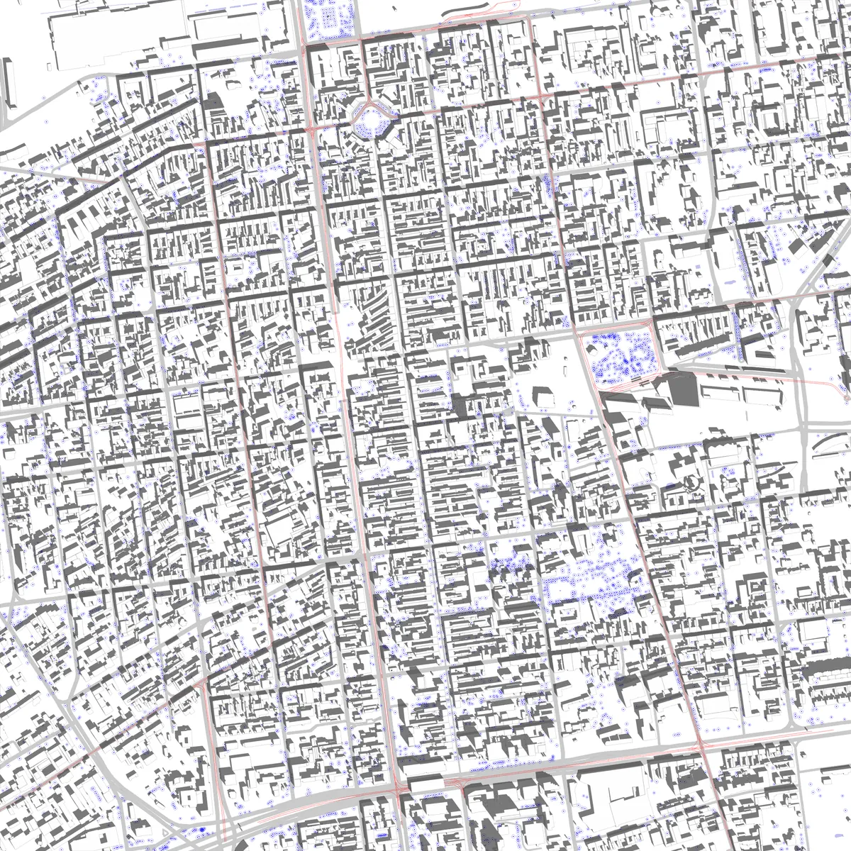 Łódź Lageplan (2,5 km)
