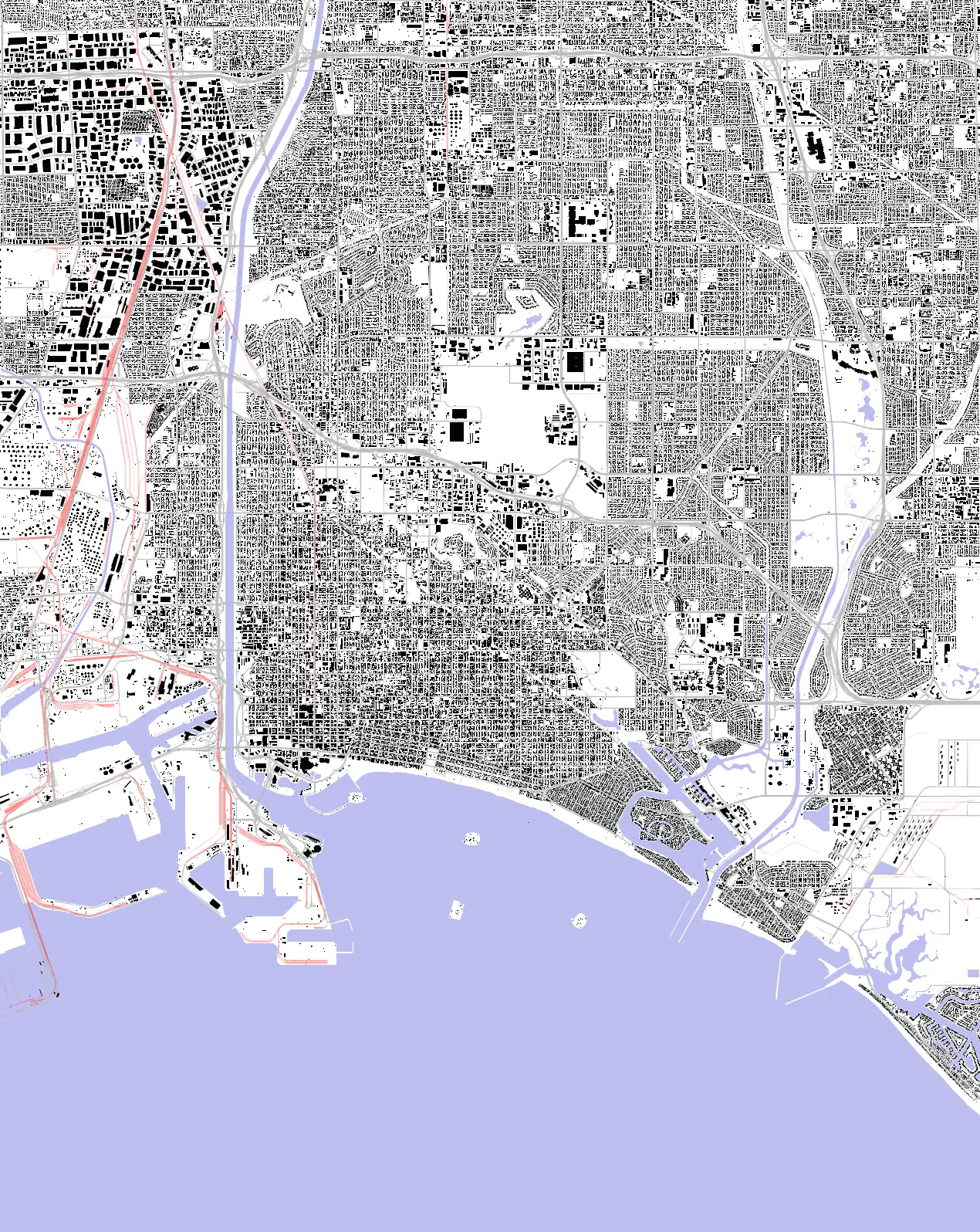Long Beach figure ground plan