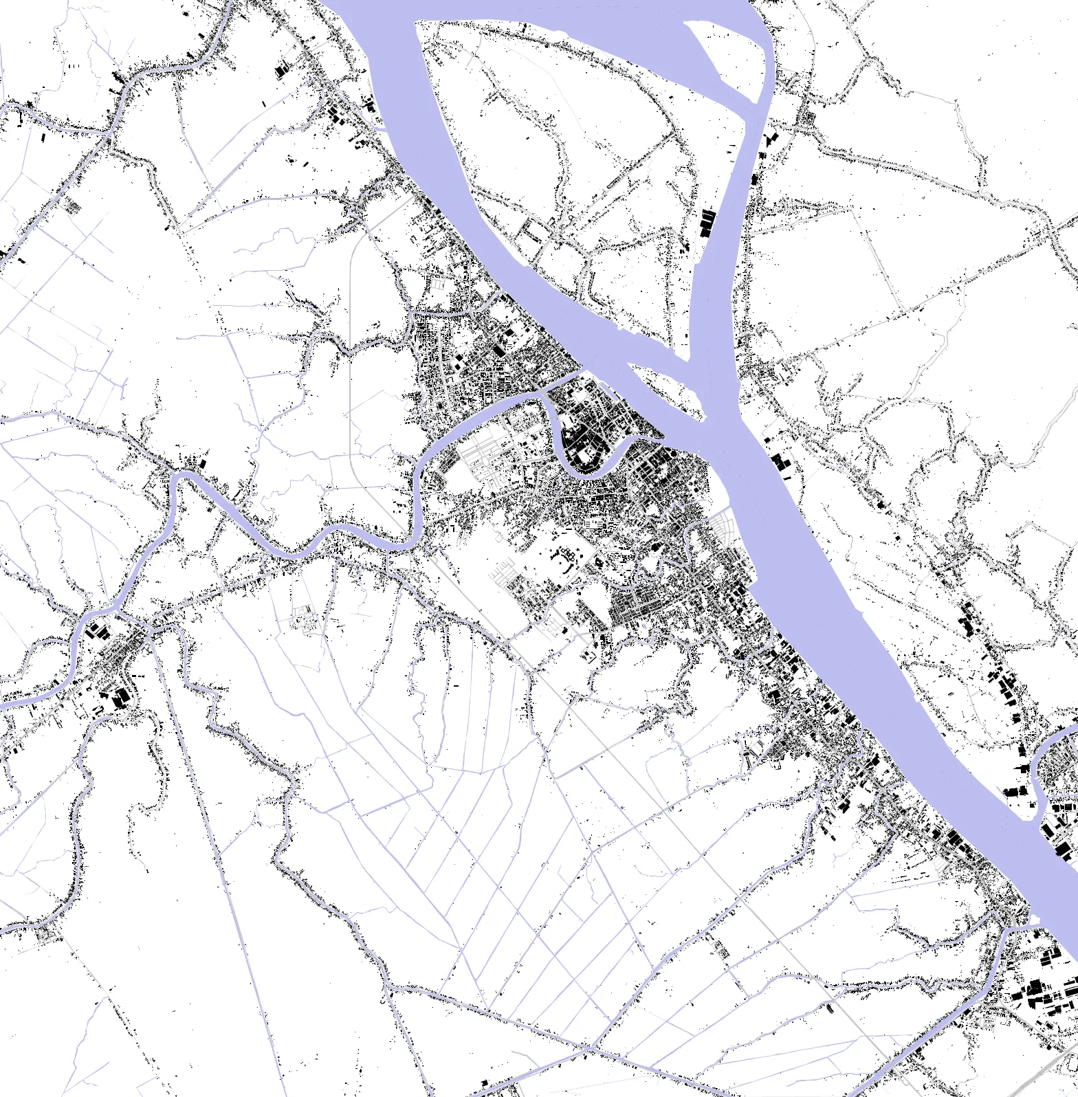 Long Xuyên figure ground plan