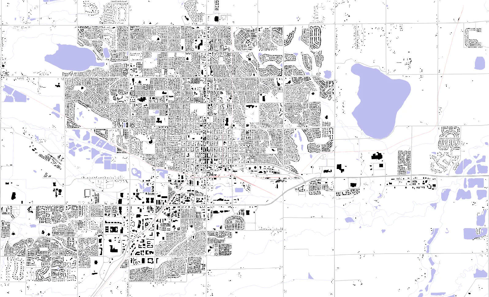 Longmont figure ground plan