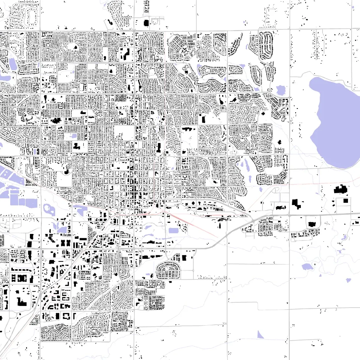 Longmont Architectural Map | ready-to-draw layered vectors | CAD ATLAS