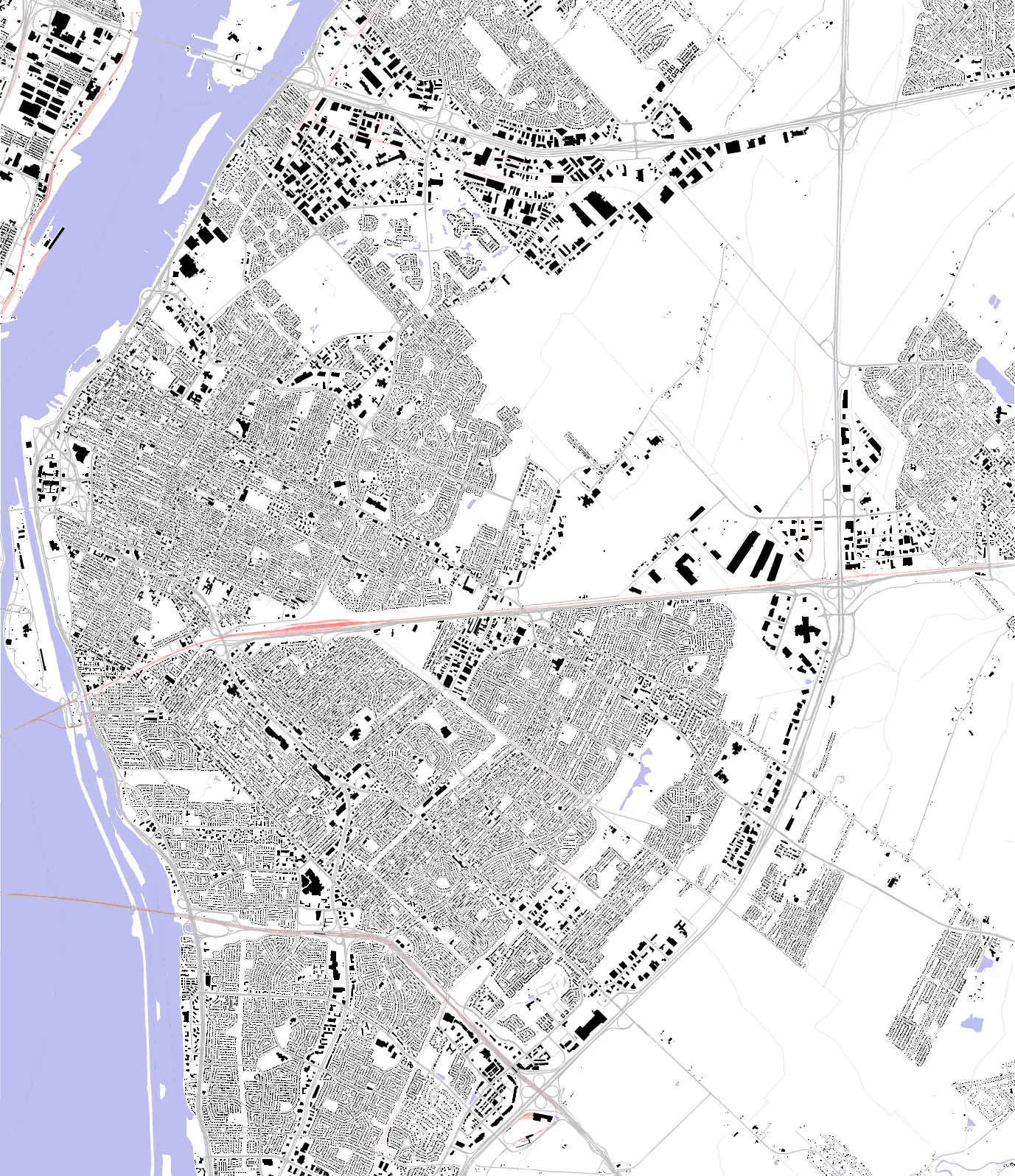 Longueuil figure ground plan