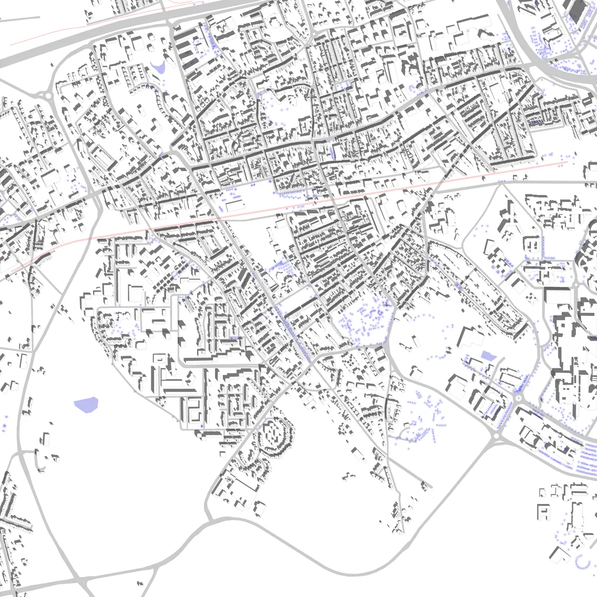 Loos plan de situation (2,5 km)
