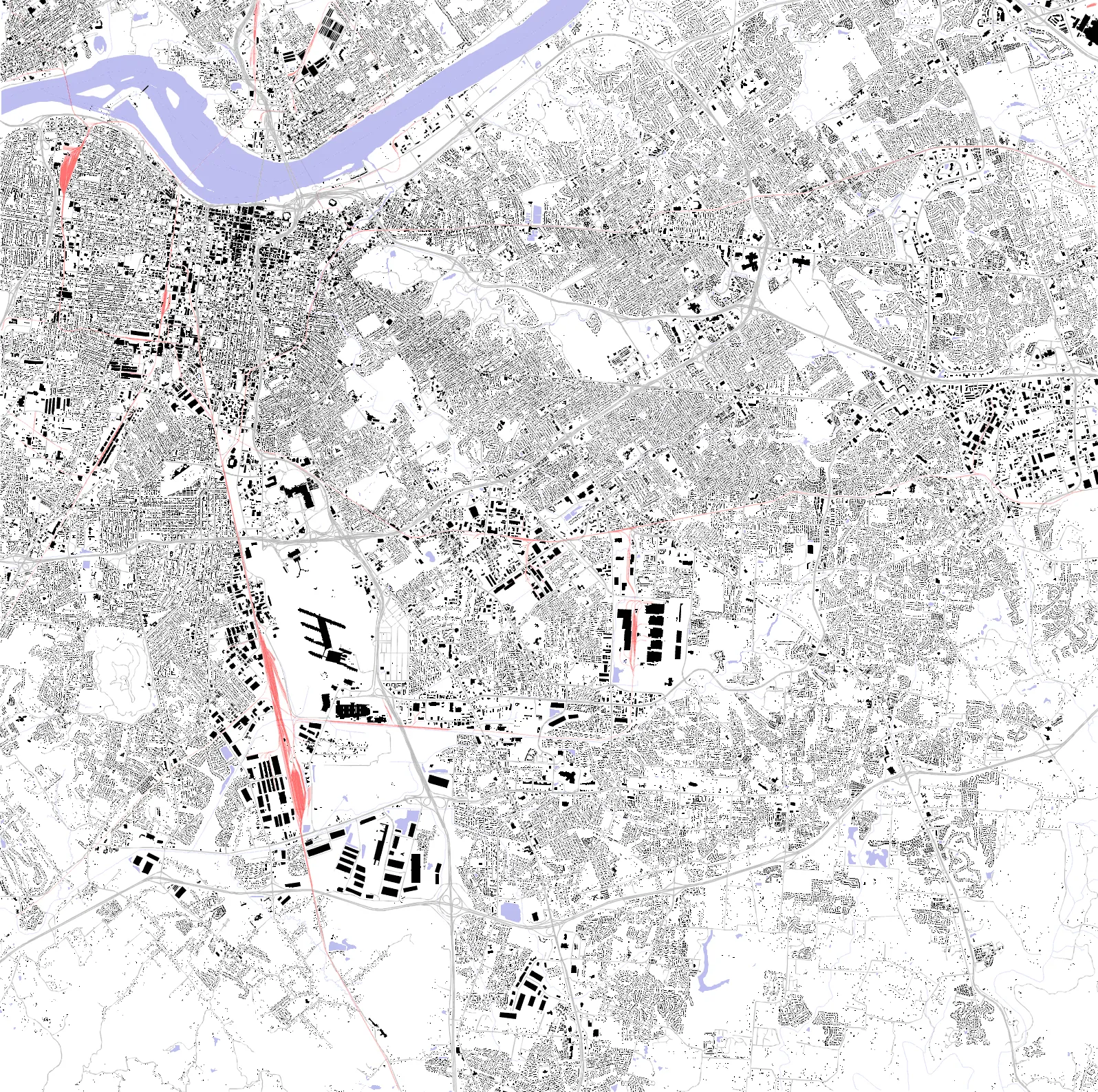 Louisville figure ground plan