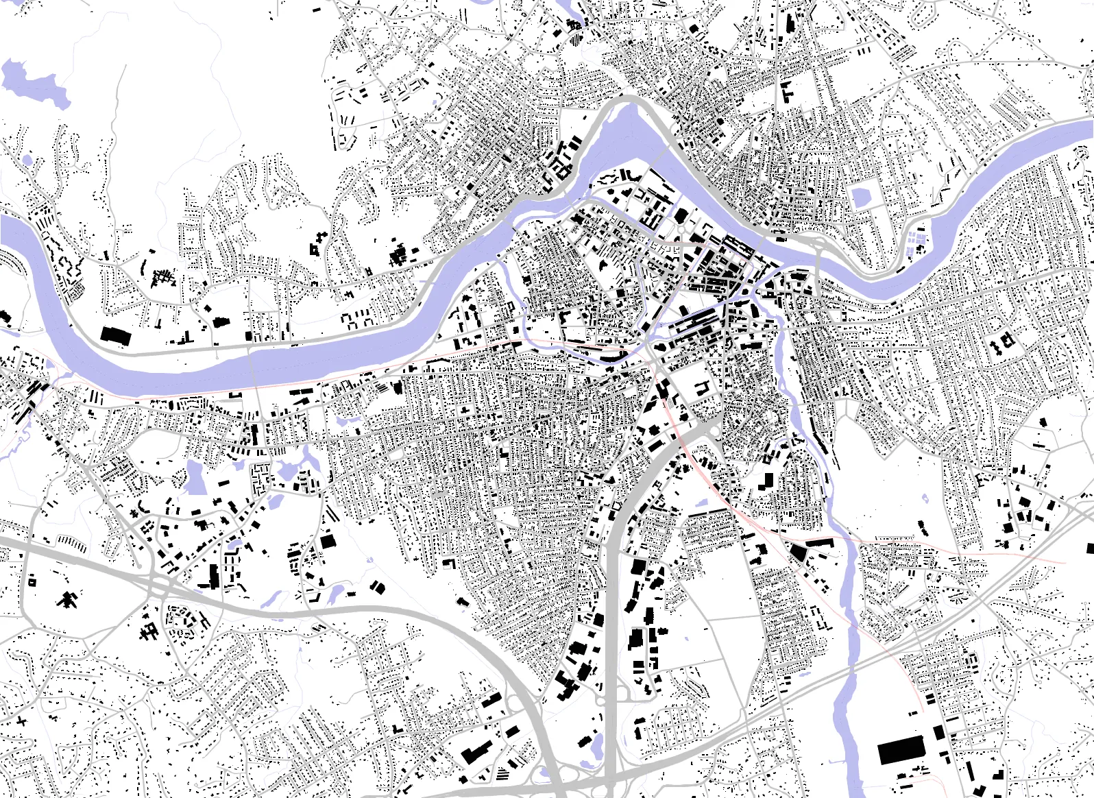 Lowell figure ground plan