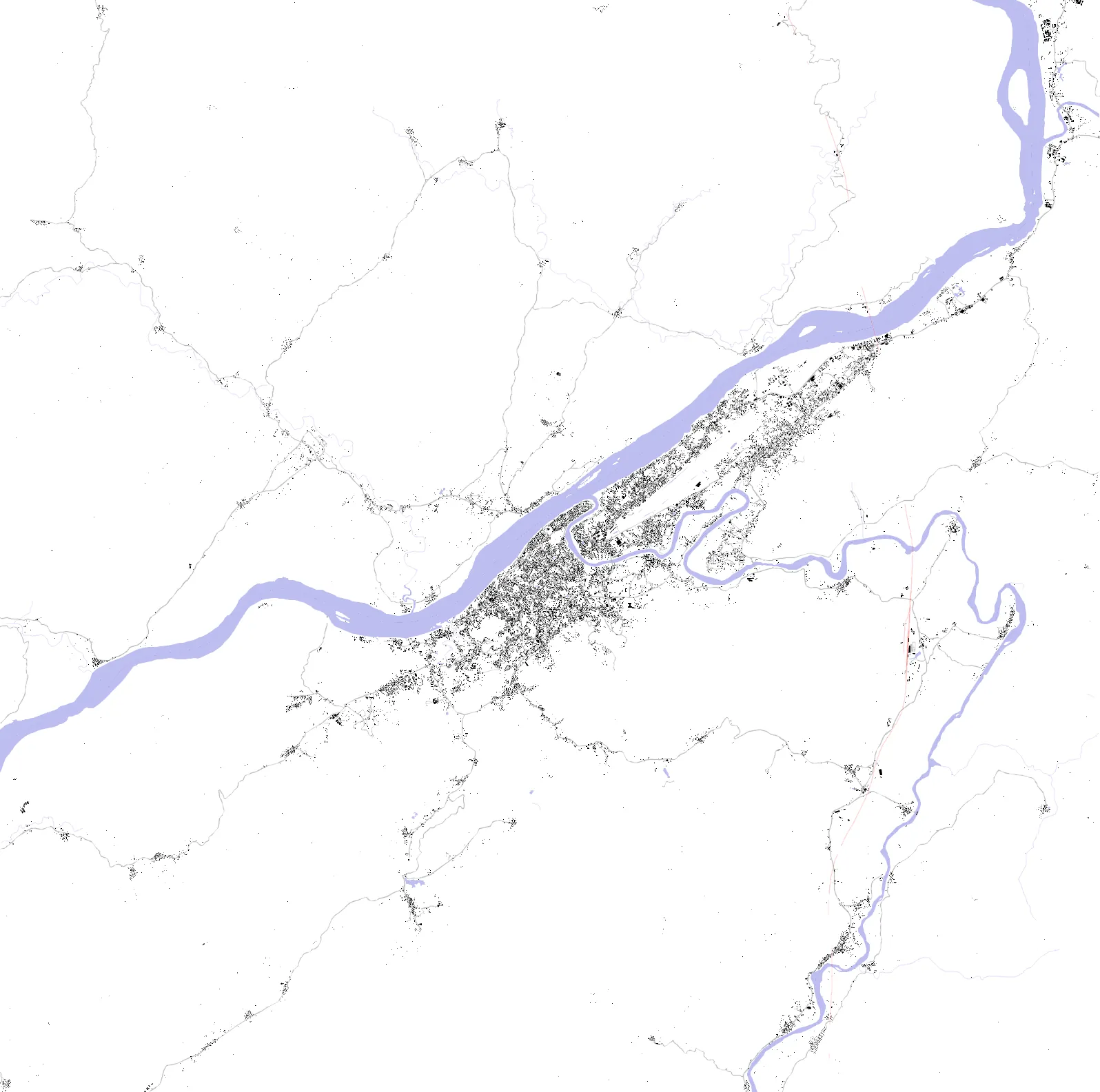 Luang Prabang figure ground plan