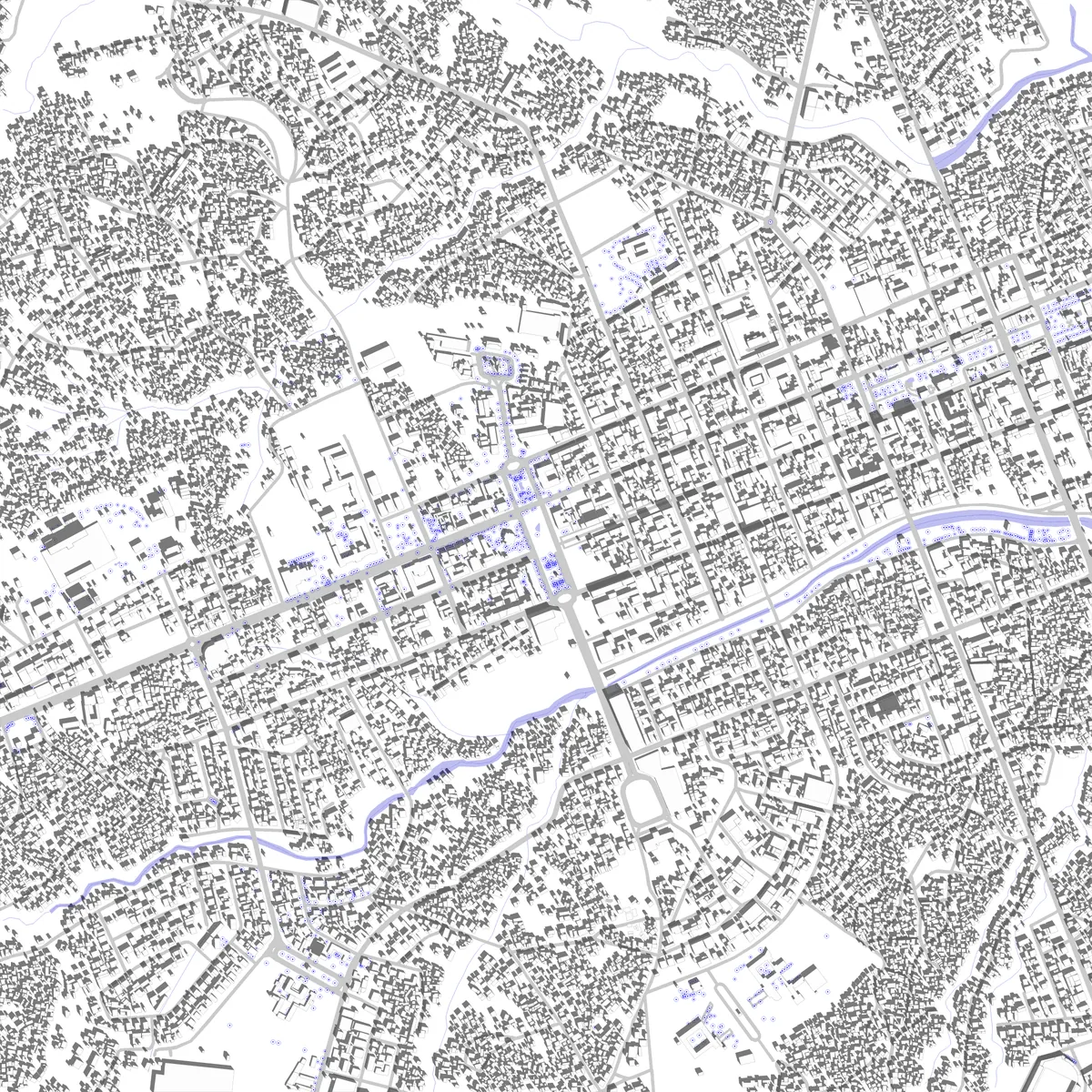 Lubango planta de localização (2,5 km)