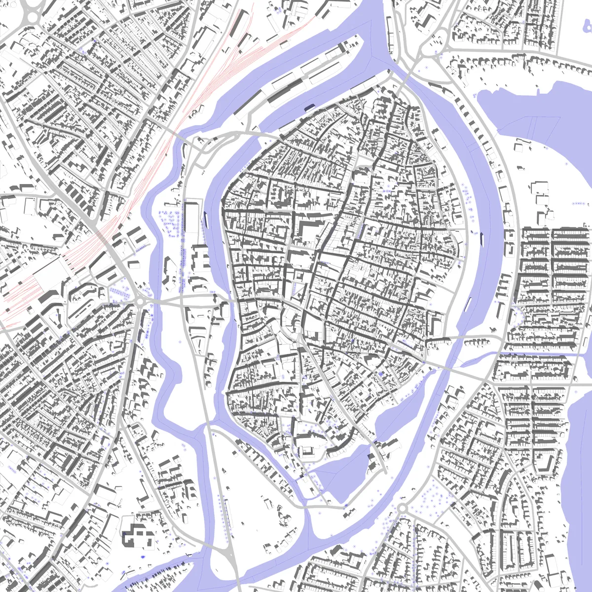 Lübeck Lageplan (2,5 km)