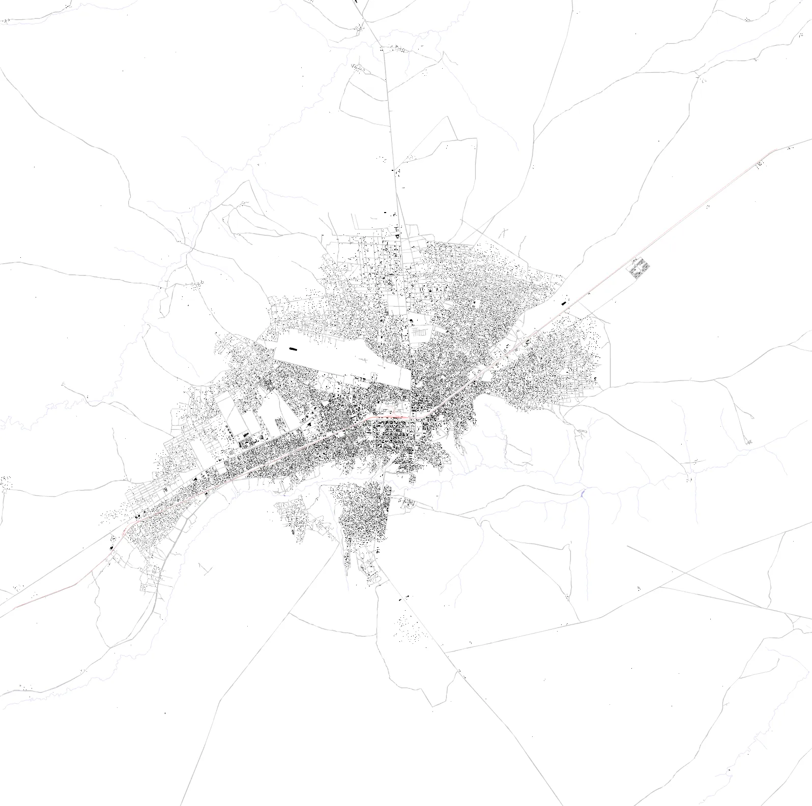 Luena planta de cheios e vazios