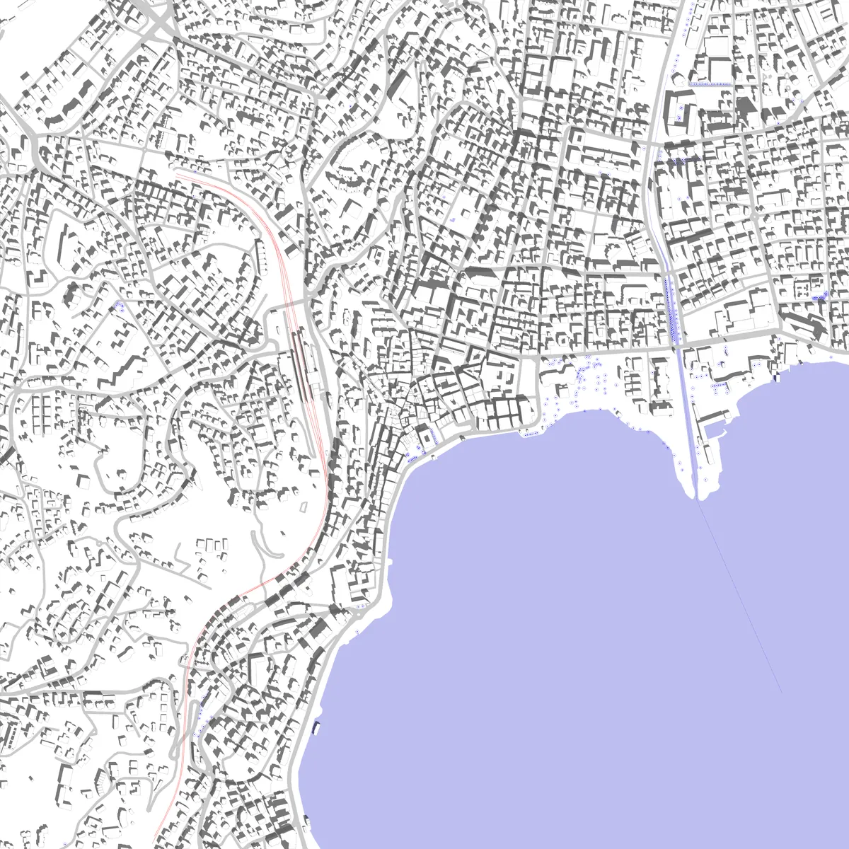 Lugano Lageplan (2,5 km)