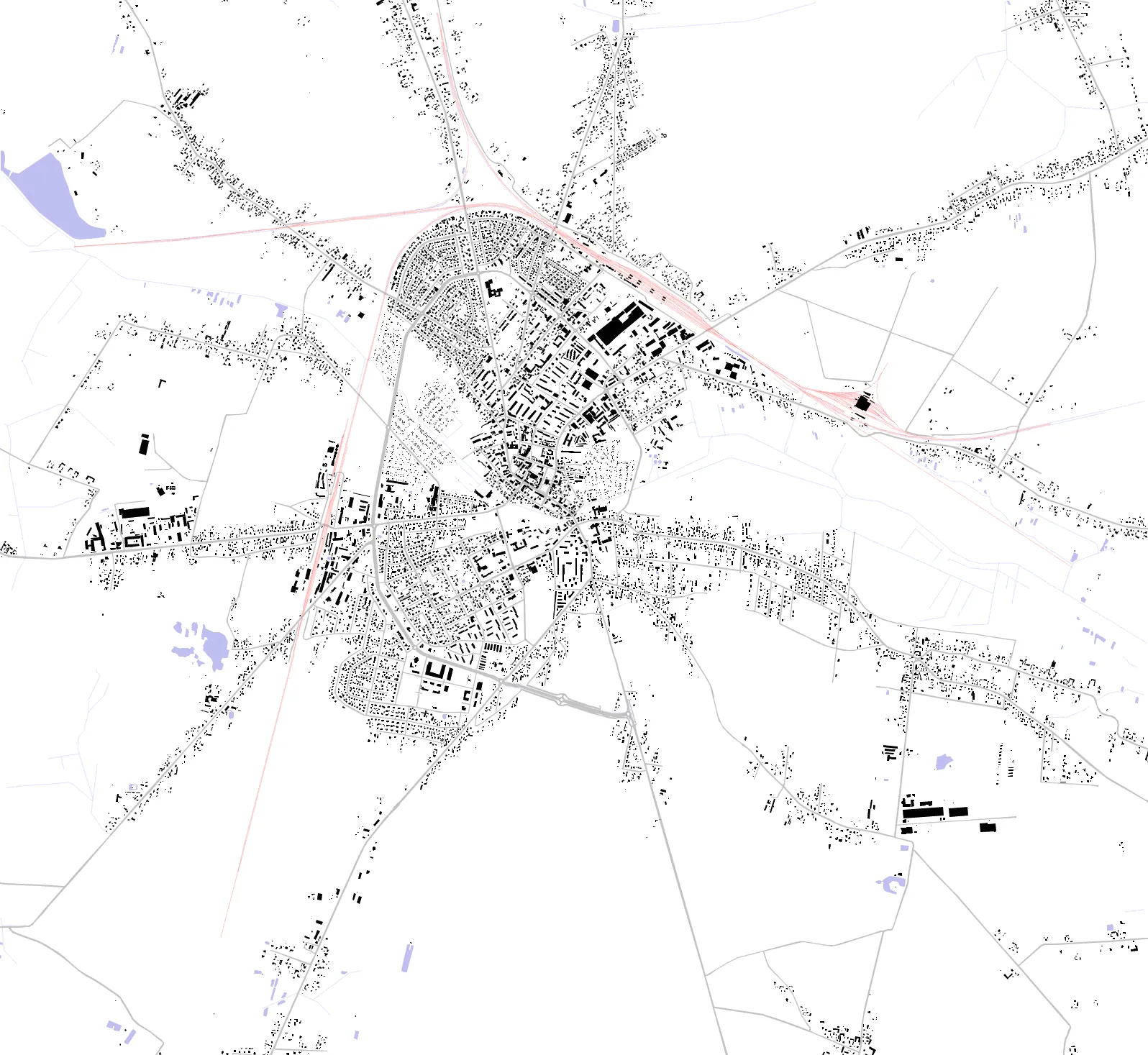 Łuków figure ground plan