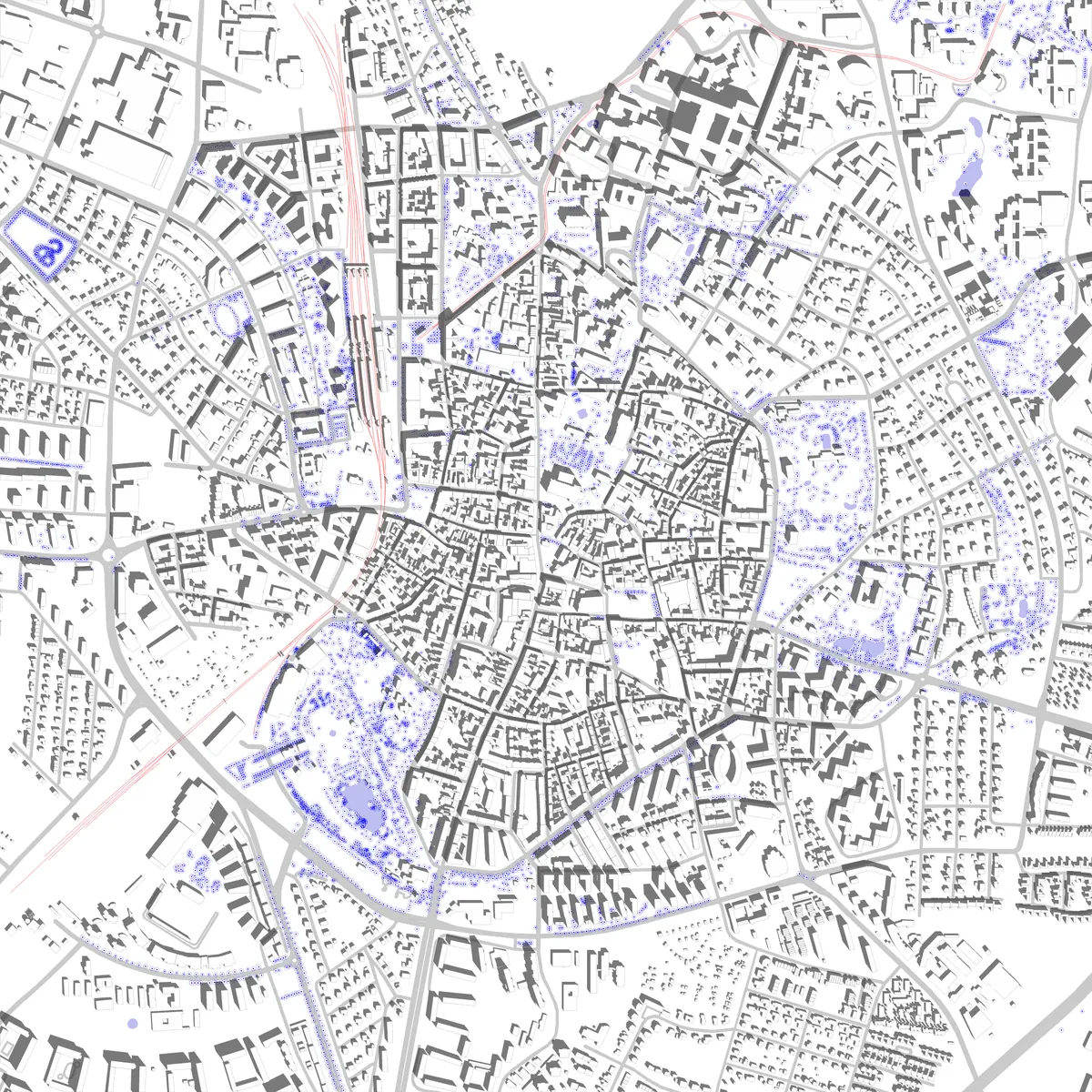 Lund Lageplan (2,5 km)