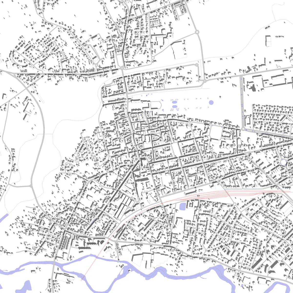Lunéville plan de situation (2,5 km)