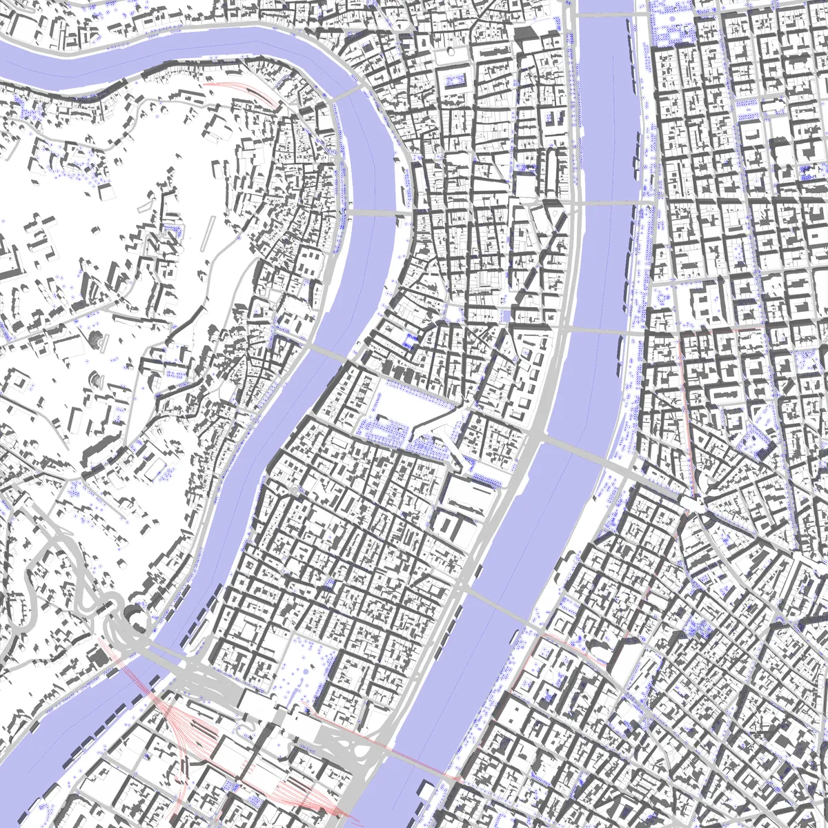 Lyon plan de situation (2,5 km)