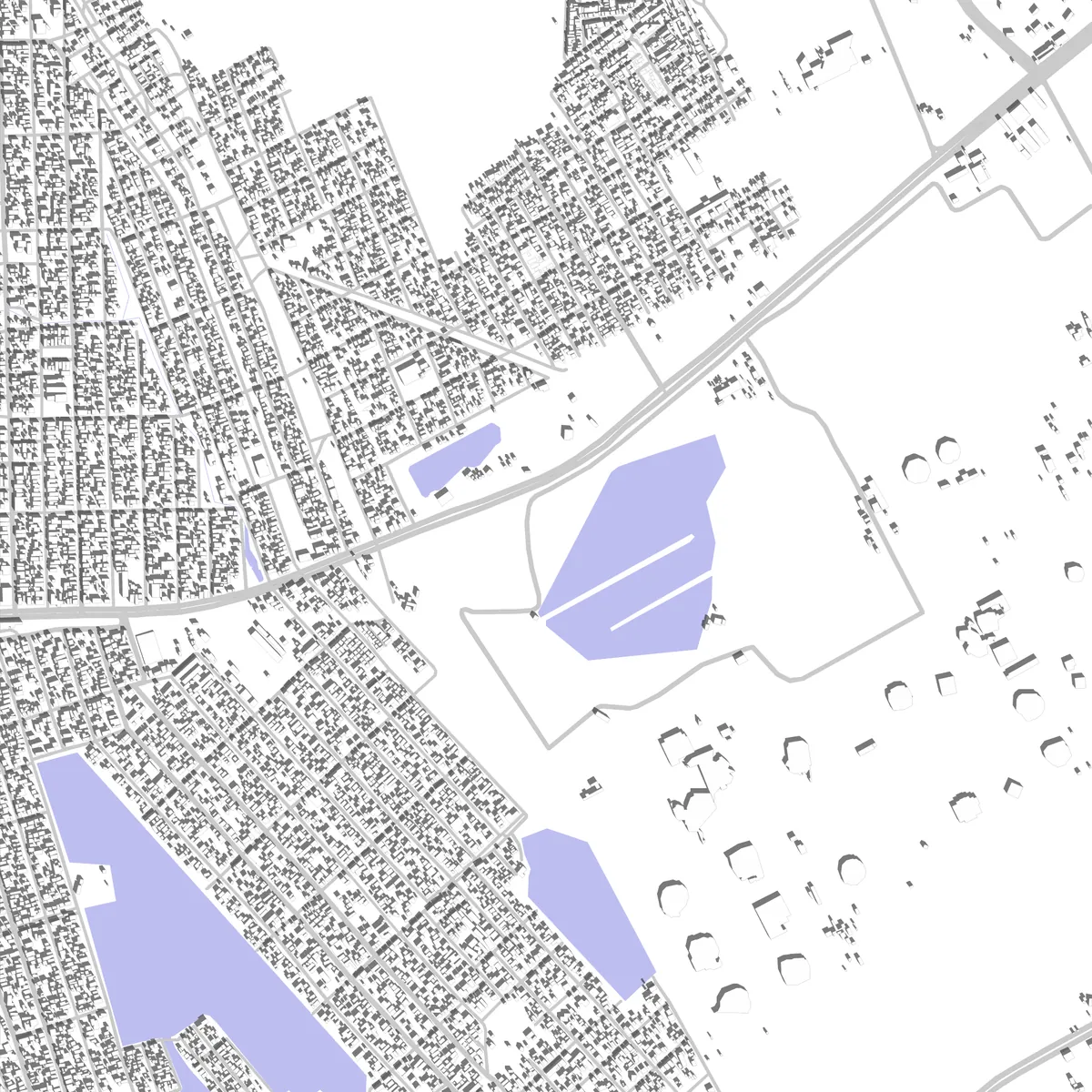 Ciudad Madero plano de situación (2,5 km)