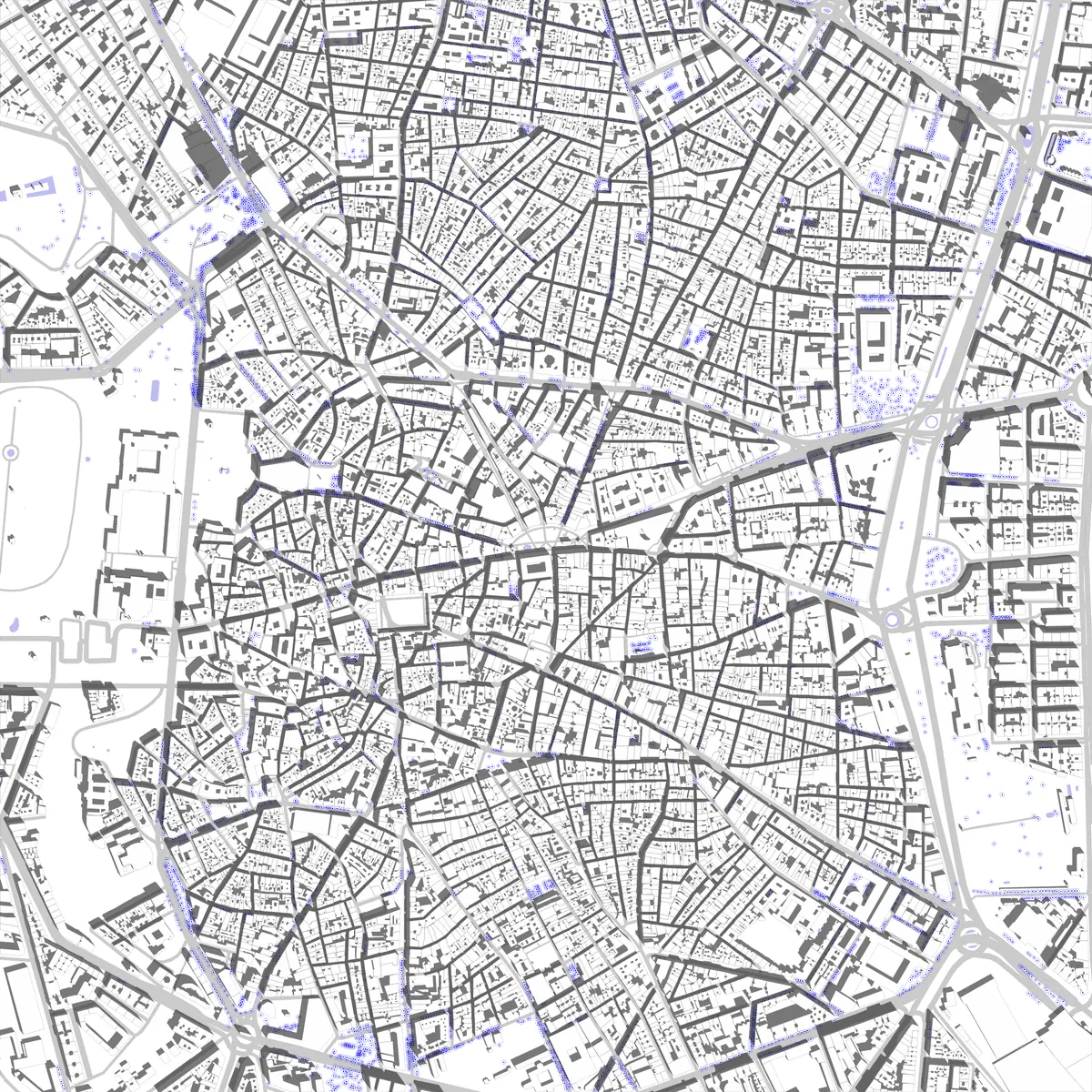 Madrid Lageplan (2,5 km)