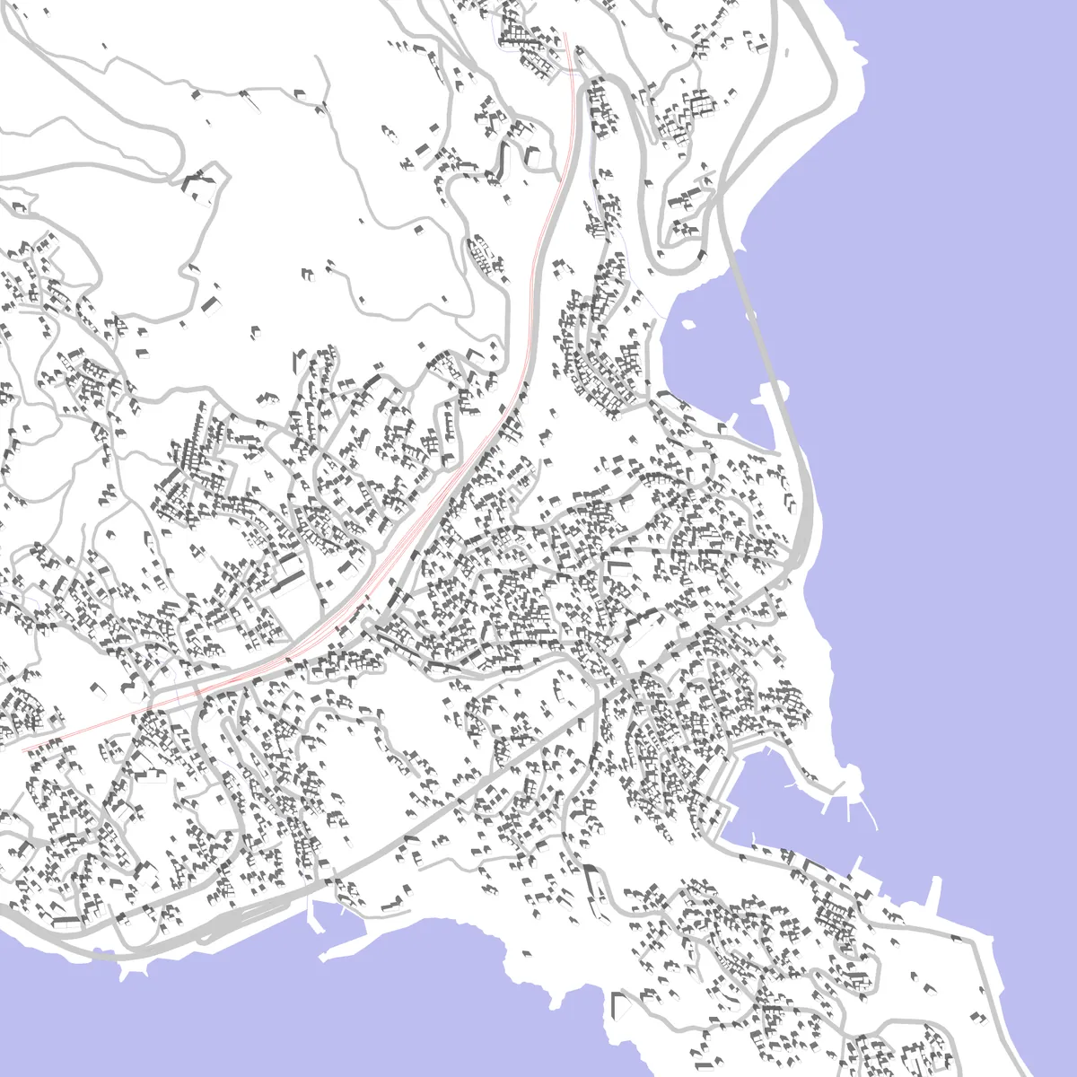 真鶴町 敷地図 (2.5 km)