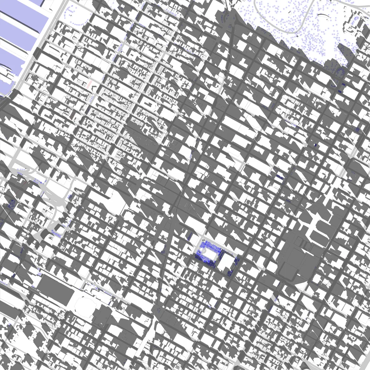 Manhattan Lageplan (2,5 km)