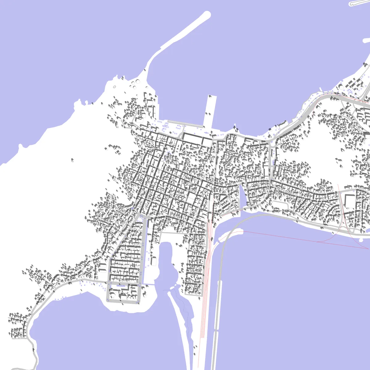 Manzanillo plano de situación (2,5 km)