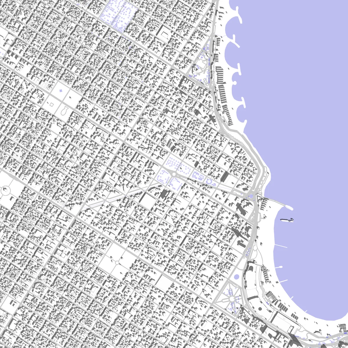 Mar del Plata Lageplan (2,5 km)