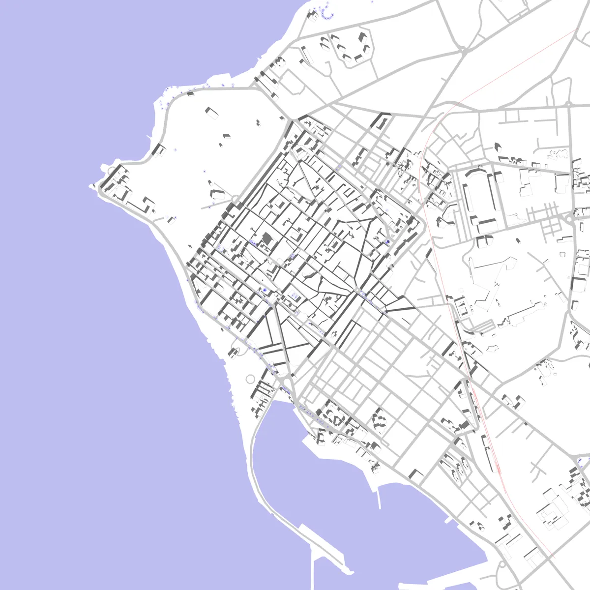 Marsala planimetria di sito (2,5 km)