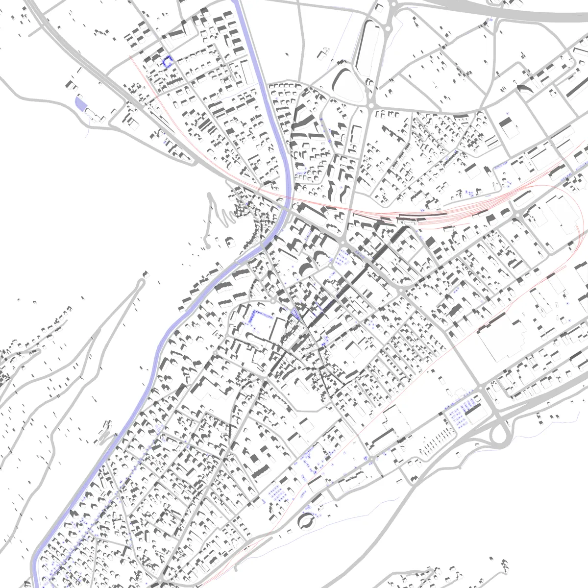 Martigny Lageplan (2,5 km)