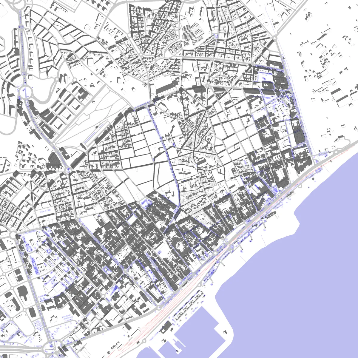 Mataró plano de situación (2,5 km)