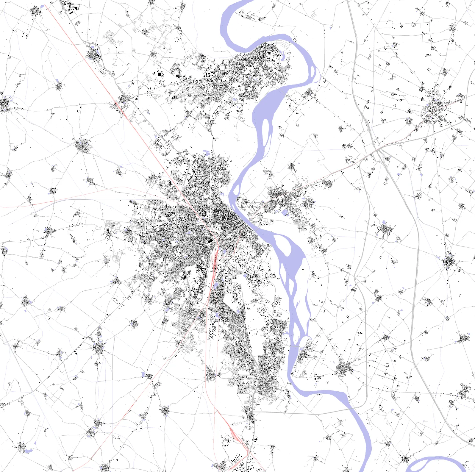 Mathura figure ground plan