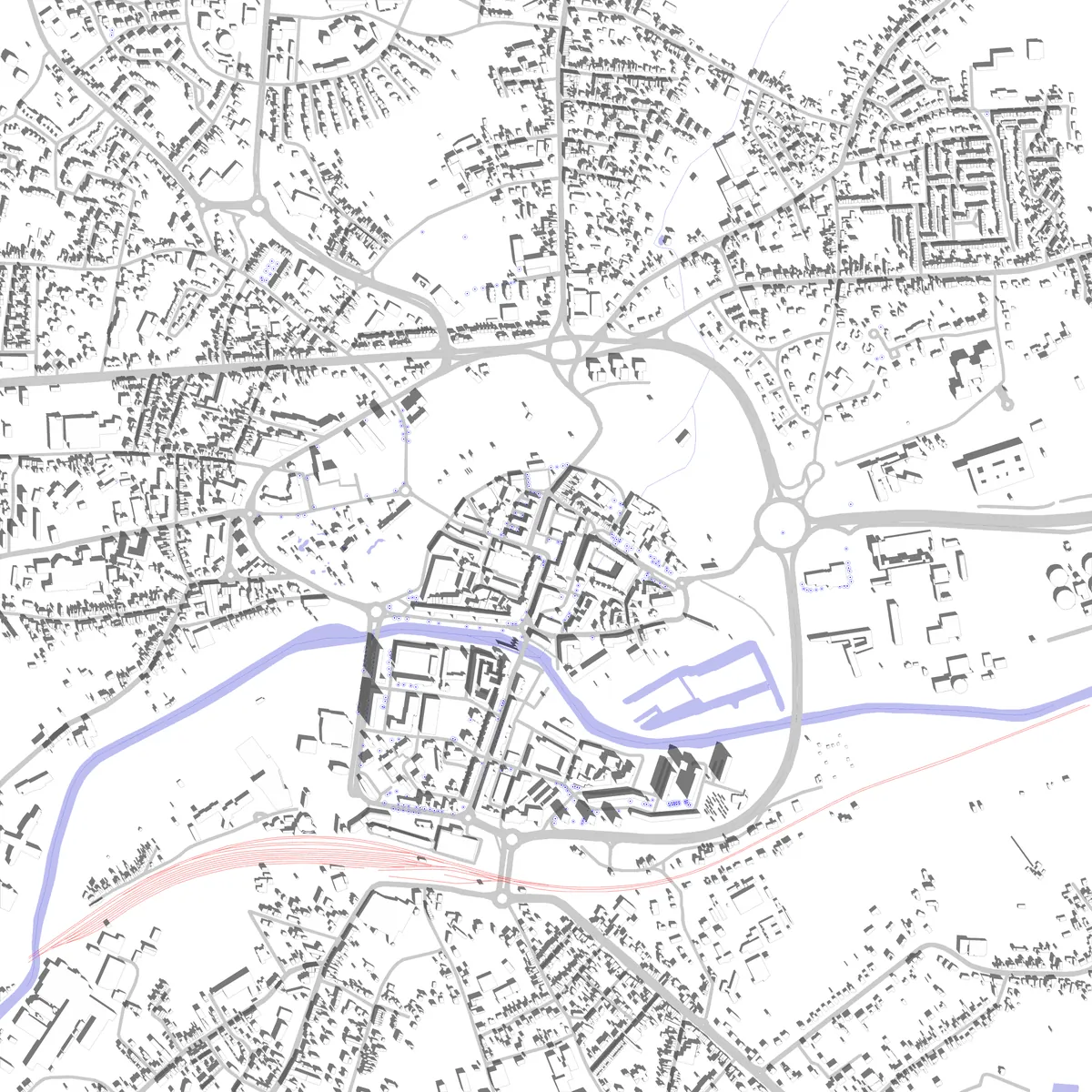 Maubeuge Lageplan (2,5 km)