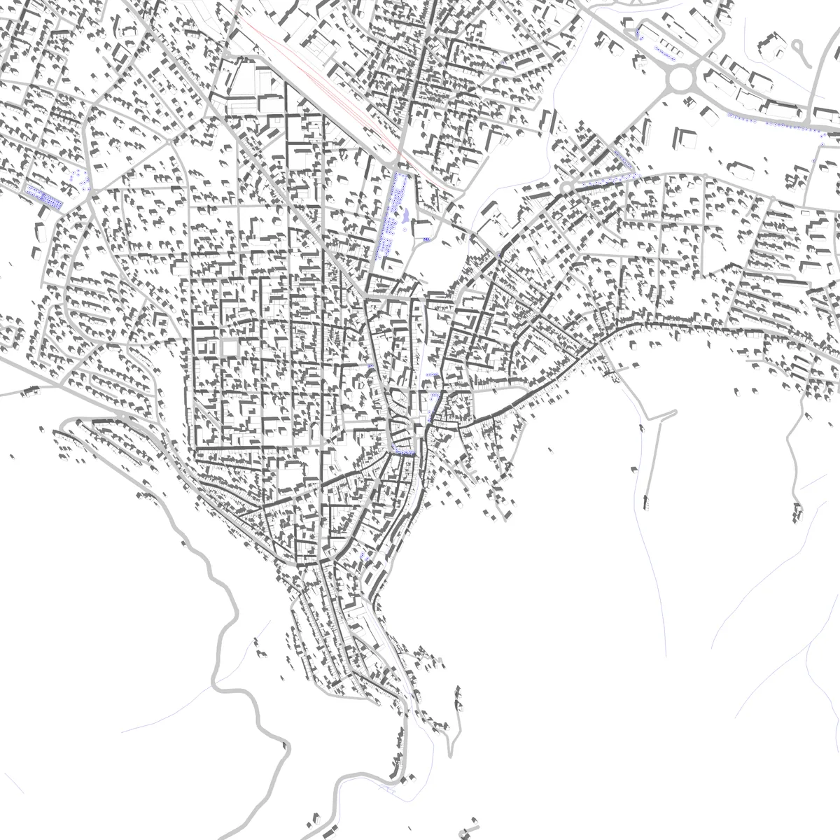 Mazamet plan de situation (2,5 km)