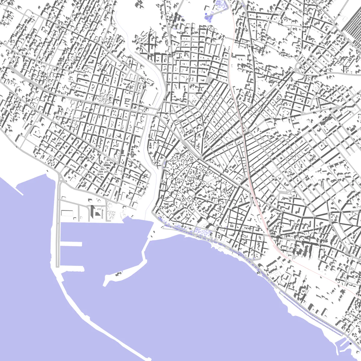 Mazara del Vallo planimetria di sito (2,5 km)