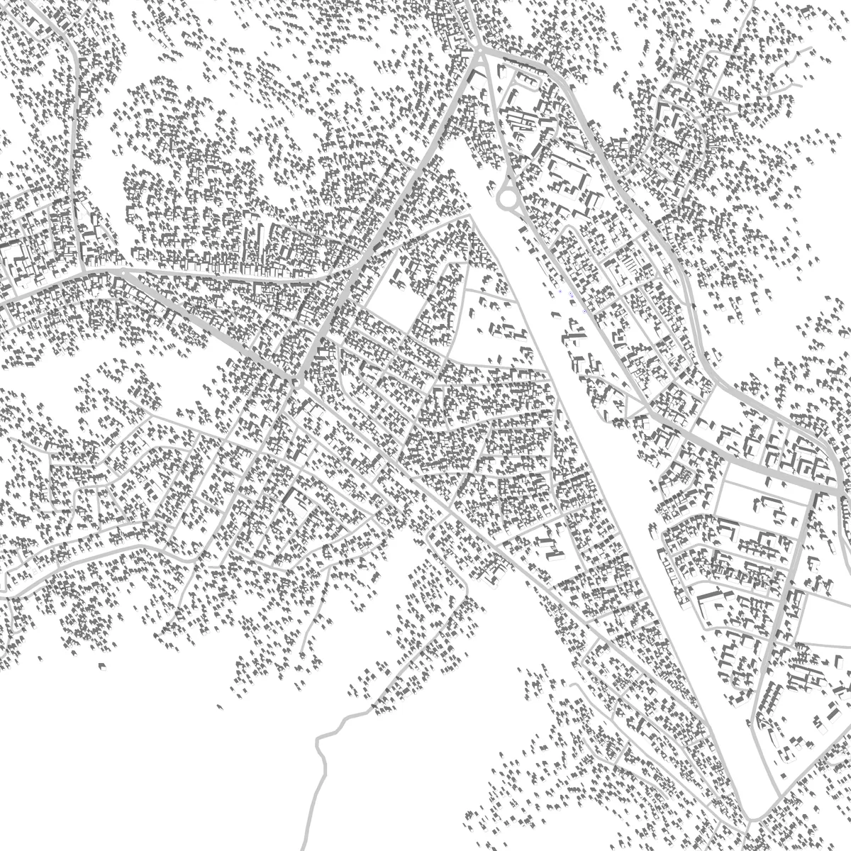 M'banza-Kongo planta de localização (2,5 km)