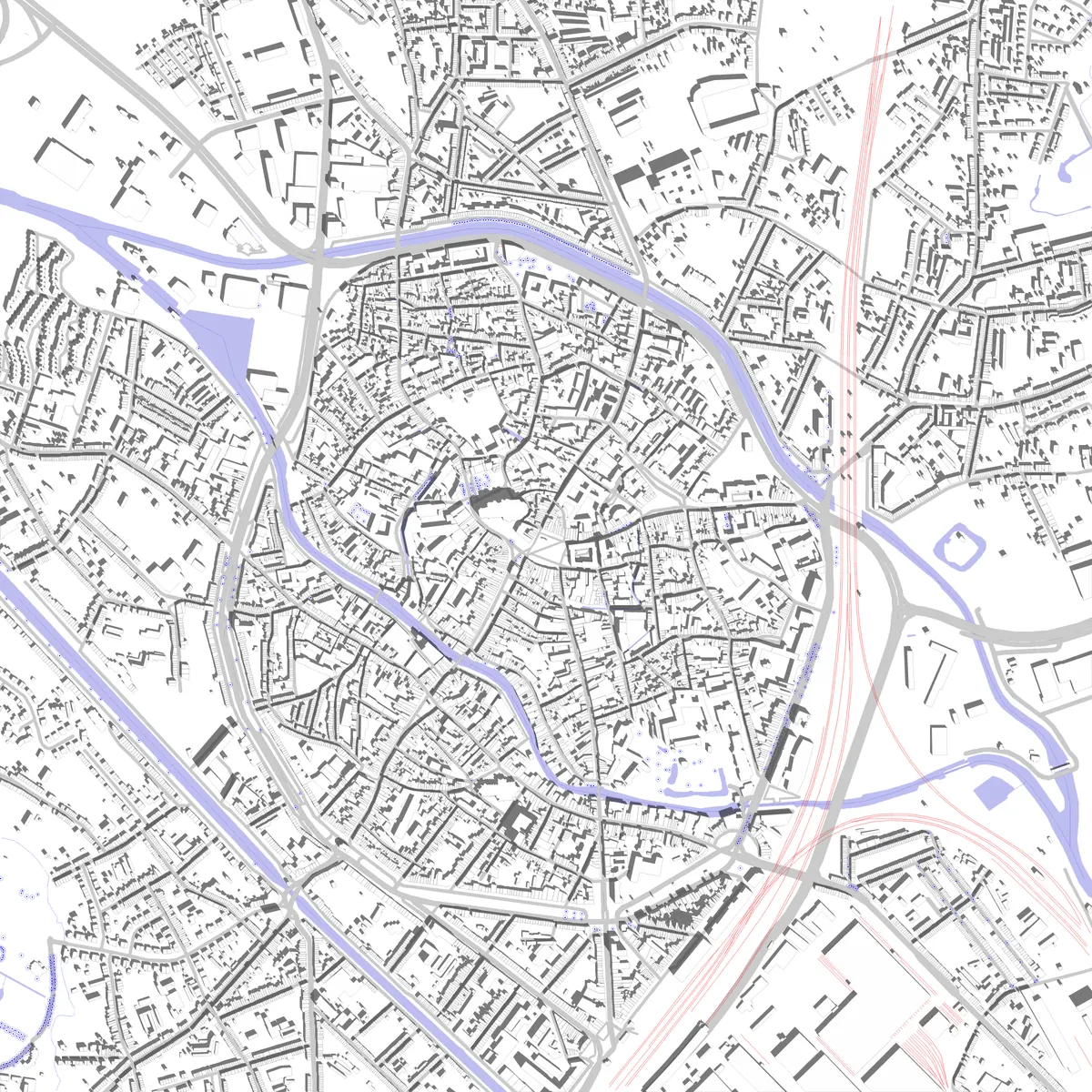 Mechelen plan de situation (2,5 km)