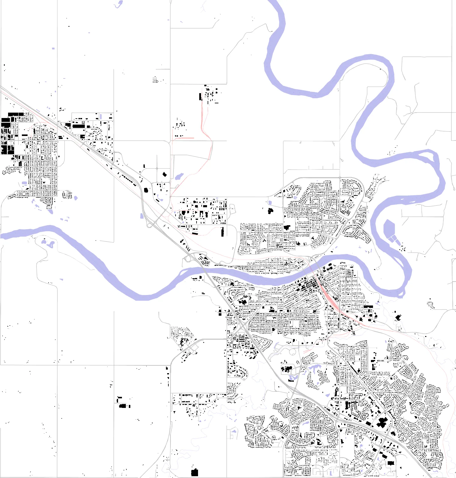 Medicine Hat figure ground plan