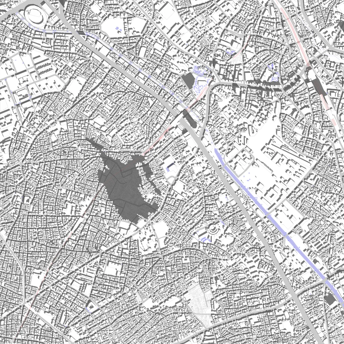 Meguro Lageplan (2,5 km)