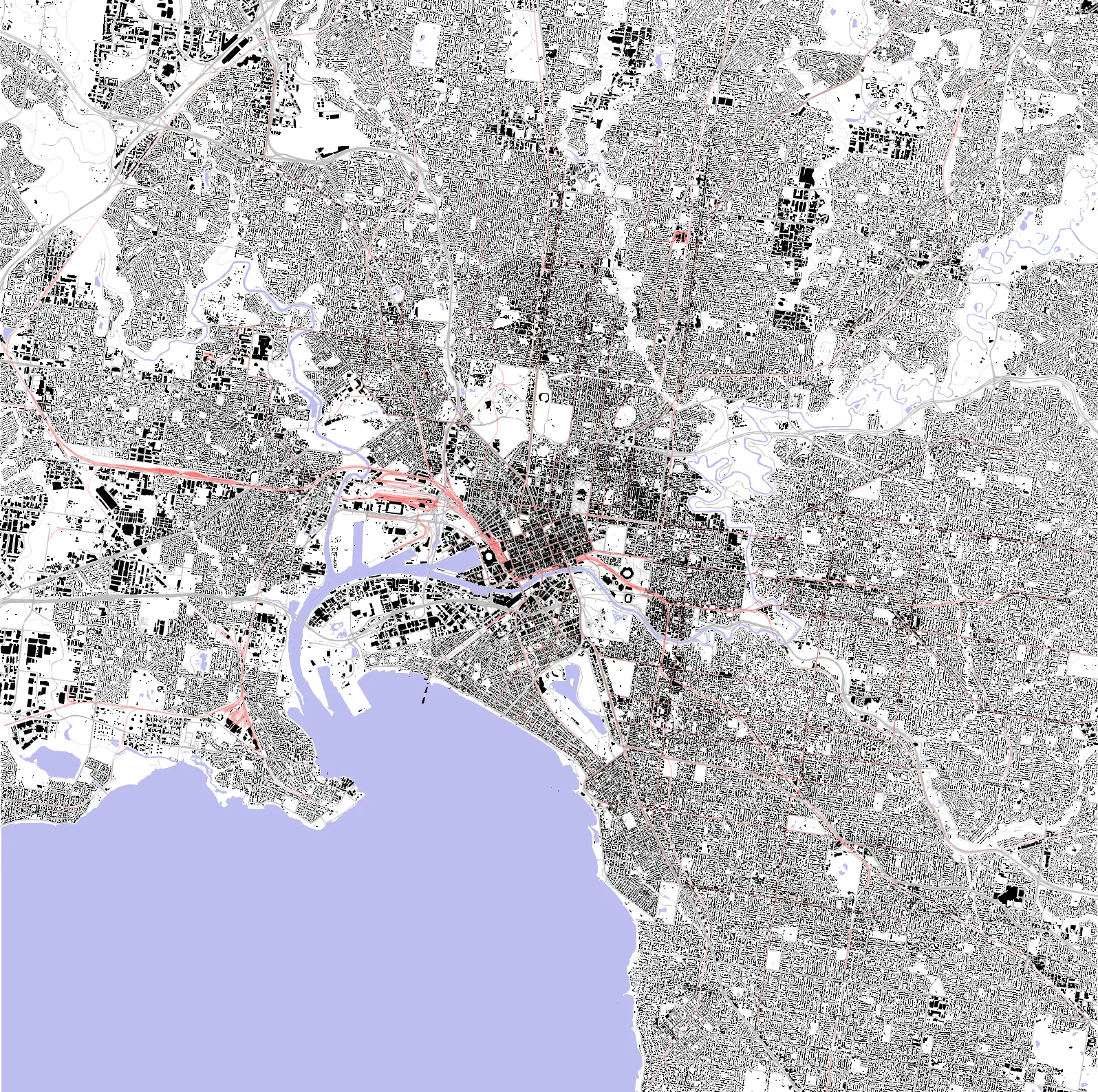 Melbourne Schwarzplan