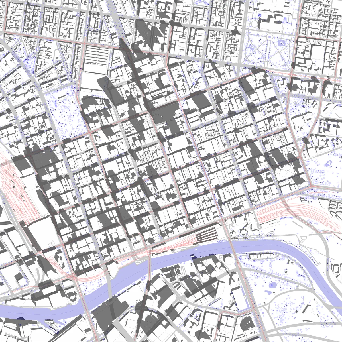 Melbourne Lageplan (2,5 km)