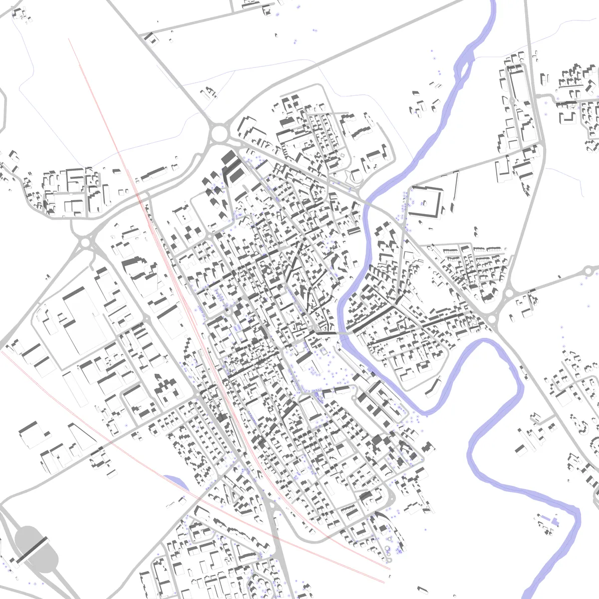Melegnano planimetria di sito (2,5 km)