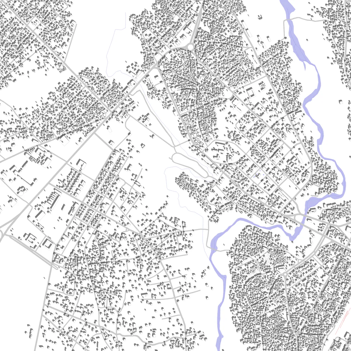 Menongue planta de localização (2,5 km)