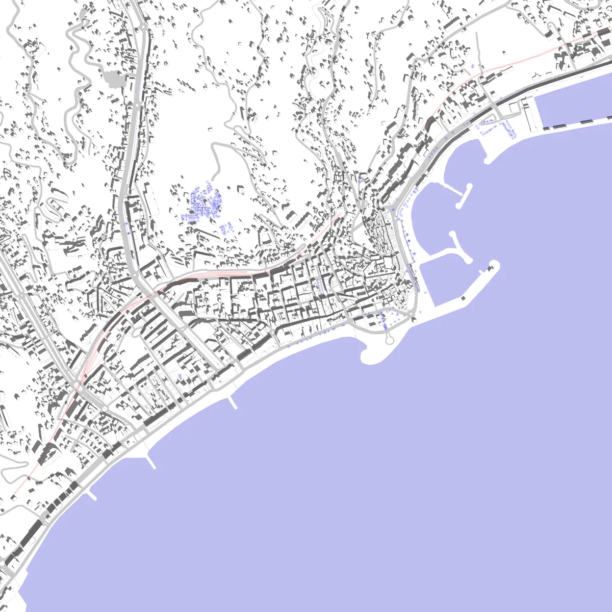 Menton Lageplan (2,5 km)